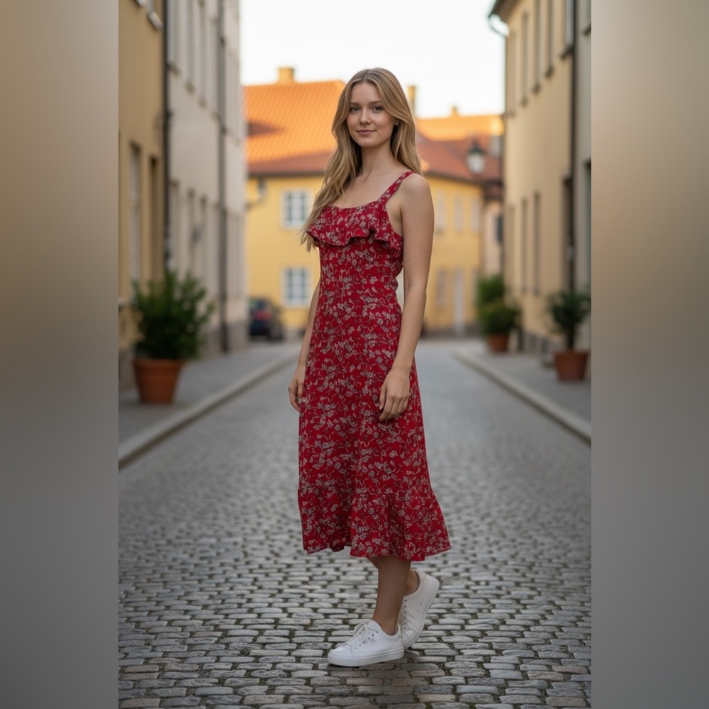 Banana Republic Dress. Red, Size 6. Lightly worn.